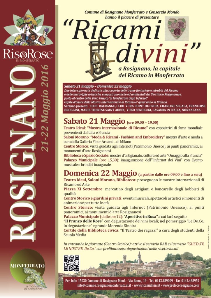 locandina RICAMI diVINI 2016 a Rosignano